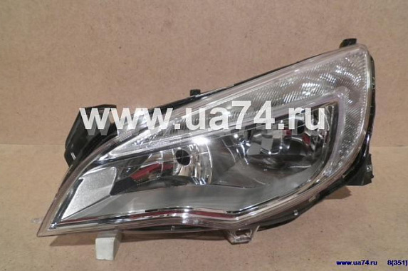 Фара левая хром с электрическим корректором Opel Astra J 2009- (TYC / Тайвань)